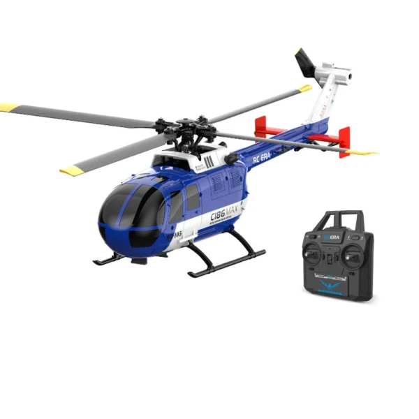 RC ERA C186MAX 2.4G 4CH 6-Axis Gyro Optical Flow Localization Altitude Hold Flybarless RC Helicopter RTF - Image 3