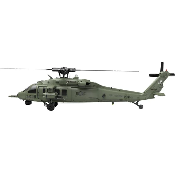 Eachine E200S UH-60 2.4G 6CH 6-Axis Gyro Dual Brushless Motor 1:47 Scale Flybarless RC Helicopter BNF / RTF - Image 4