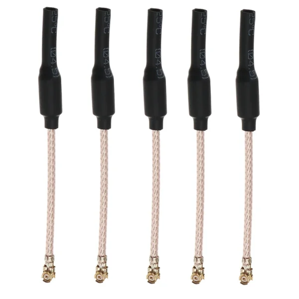 5 PCS 6.5cm 65mm 5.8G 2dBi U.FL IPX Omni-Directional Brass FPV Antenna RG178 RC Drone 1