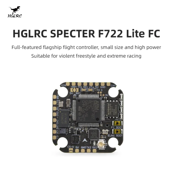 HGLRC SPECTER F722 Lite Flight Controller with ICM42688 Gyro & ELRS 2.4G Receiver Low Latency Anti-Interference for FPV Drone RC 1