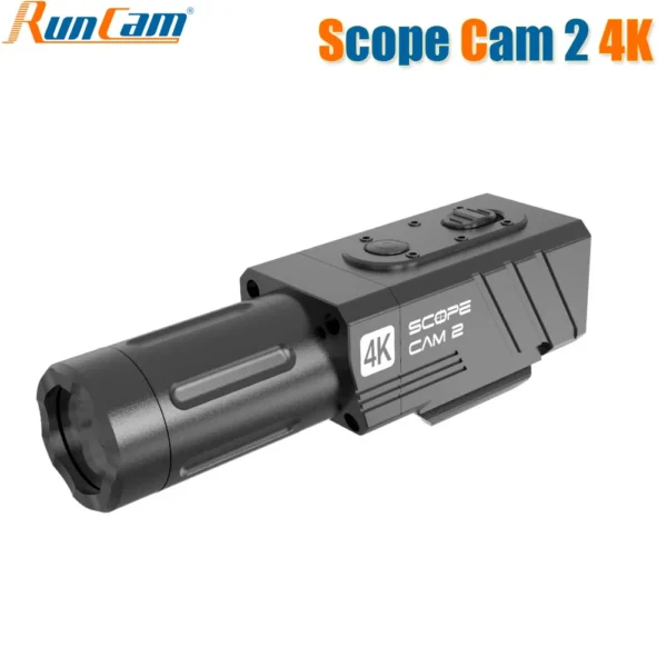 RunCam Scope Cam 2 4K Airsoft Camera Digital Zoom Customized Crosshairs IP64 Paintball WaterProof APP 1400mAh 128G Scopecam 1