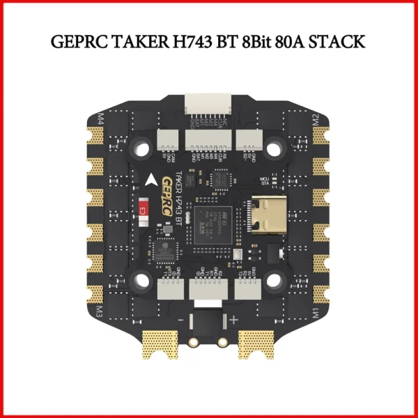 GEPRC TAKER H743 BT 8Bit 80A Stack with 5V 3A+12V 2.5A Dual Independent BEC for FPV Drone Assembly Accessories for Air Unit 1