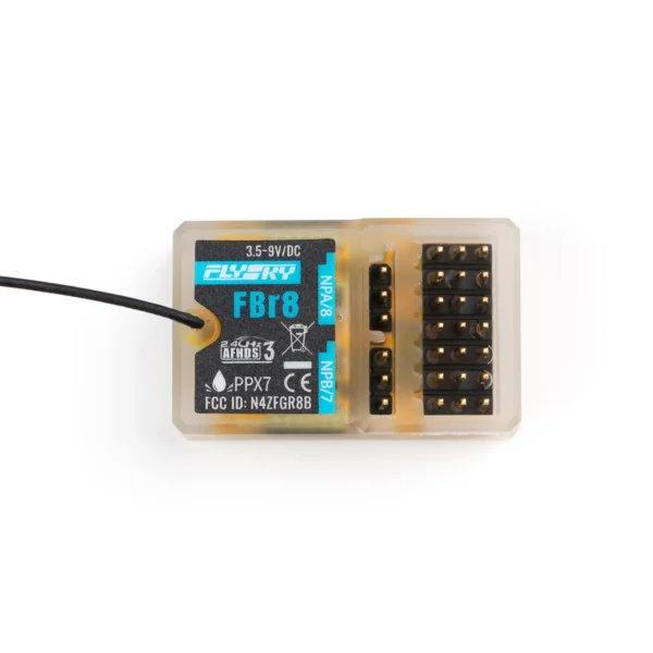 Flysky FBr8 2.4GHz 8CH Receiver AFHDS 3 System Supports Single Bidirectional Transmission PWM/PPM/i-BUS2/S.BUS/i-BUS PPX7 1