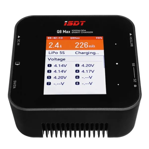 ISDT Q8 Max BattGo 1000W 30A High Power Battery Balance Charger FPV Discharger for 1-8S Lipo Battery FPV Drone Quadcopter DIY 1