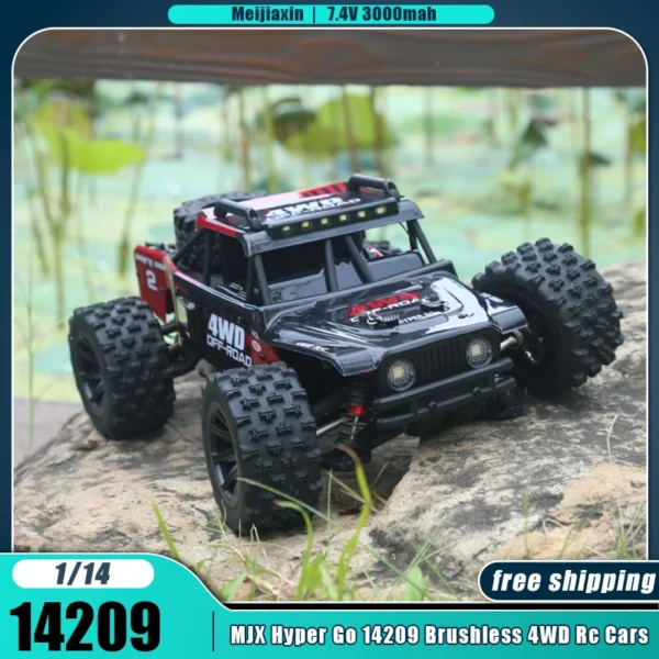 MJX 14209 1/14 RC Car Brushless Hyper Go 2.4G Remote Control Car 4WD 43km/h Off-road Racing RC Truck Electric Hobby Toys Gifts 1