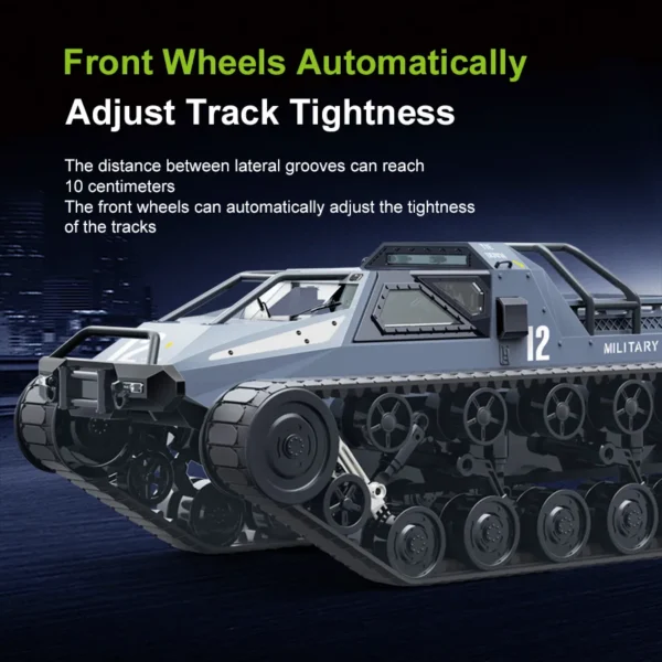 2.4G Proportional Control RC Crawler Vehicle Track Tank JJRC C8812 Max Ripsaw Tank Tracked Vehicle Model Toy Car Gift for Kids 1