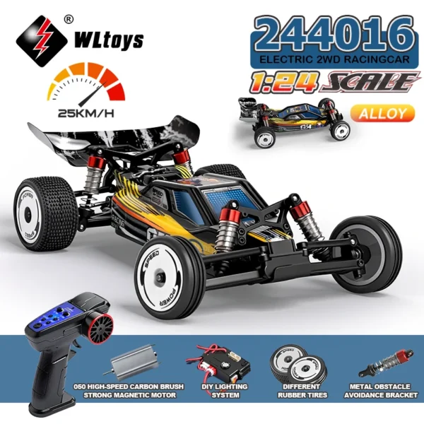 WLtoys 244016 1:24 RC Car 2.4G With DIY Lighting Electric High-Speed Competitive Racing Car Remote Control Toy For Kid Gift 1