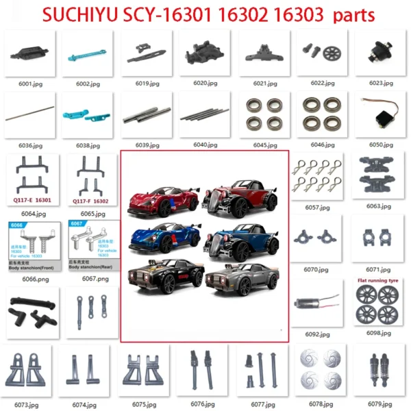 SUCHIYU SCY-16301 16302 16303 JJRC Q117-E Q117-F Q117-G1/16 RC Drift Car parts-01 1