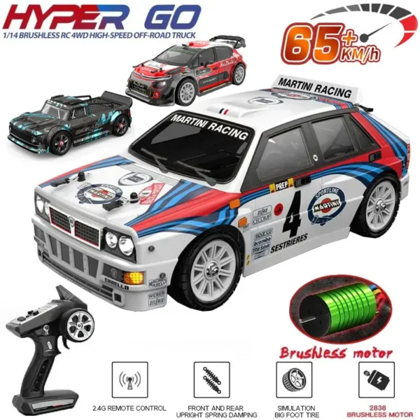 Hyper Go MJX 14301 14302 14303 1/14 4WD RC Car 65km/h Brushless 2.4G Remote Control Car Off-road High Speed RC Cars Truck Toy 1