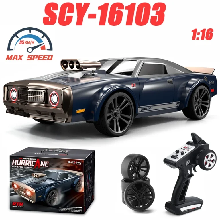 SCY 16303 1:16 High Speed RC Drift Car 4WD 35km/h 2.4G Remote Control American Muscle Toy Car Kids Gifts 1