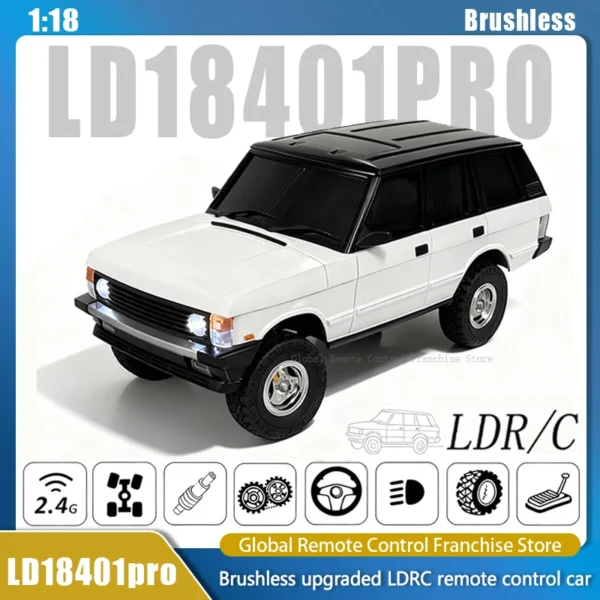 LD18401PRO Rc Car 1:18 4WD Brushless Remote Control Car Rc Climbing Off-road Vehicle Model Children's Birthday Toys LDRC New 1