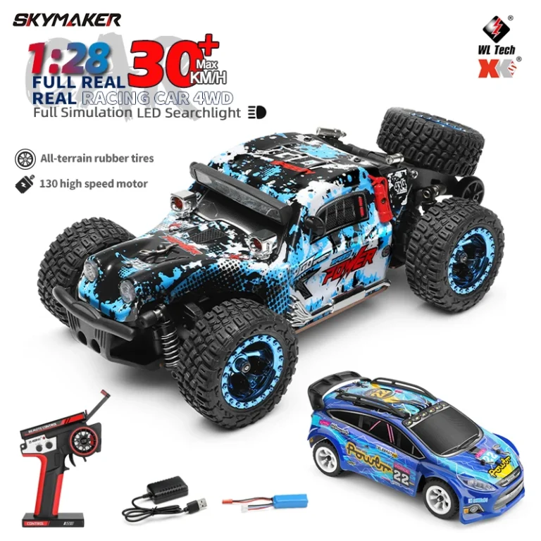 WLtoys 1/28 rc car 284010 284161 4WD Drive Off-Road 2.4G 30KM/H High Speed Alloy Car 1:28 Rally Racing Car Toys for Kids Gift 1