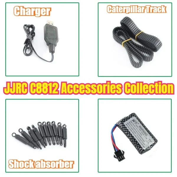 JJRC C8812 RC Remote Control Tank Crawler Accessories Shock Absorber Charger Crawler Caterpillar Track 1