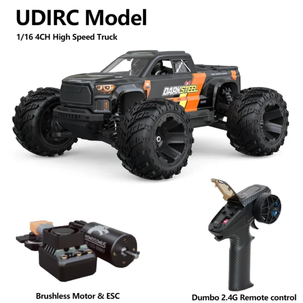UD1610s RC Crawler 1/16 Brushless Remote Control Car Flip Off-Road Climbing Vehicle UDIRC Simulation Model Toy for Adults 1