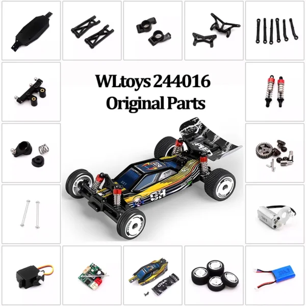 WLtoys 244016 Original Parts - Frame, Arm, Gear, Tire, Transmission Shaft, Motor, ESC, Body, Transmission Case, Battery 1