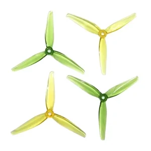 2Pairs HQProp Ethix P2 5.1X2.9X3 5.1inch 3-blade Propeller Yellow+Green CW CCW Props 12.3x6.3mm Hub for Drone RC Model Airplane