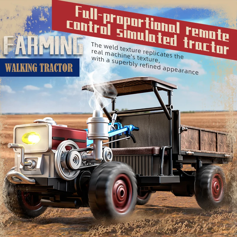 1/14 RC Tractor New Handheld C8836 Fully Proportional 4WD Off-road Simulation Tractor Remote Control Vehicle Toy for Children - Image 3