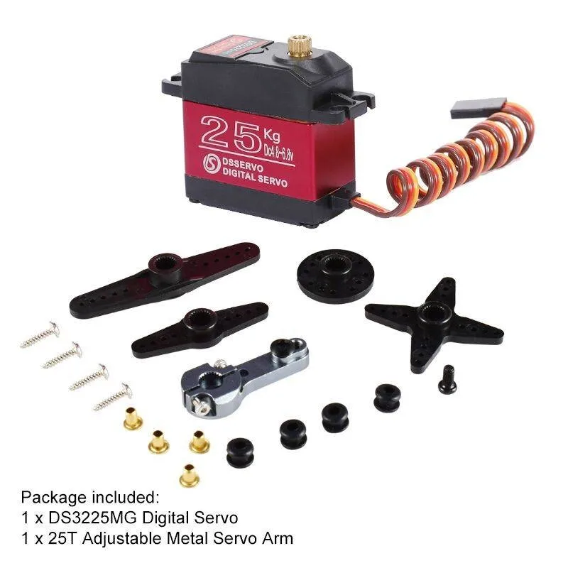 DS3225 Digital Servo 25KG 180° Large Torque Waterproof Servo Motor 25T Adjustable Metal Servo for RC Car Boat Model - Image 3
