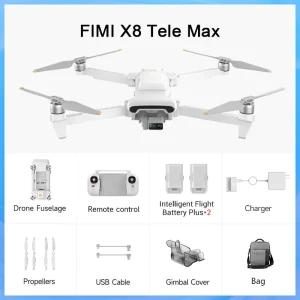 FIMI X8 TELE MAX White Dual Battery A3-Axis Gimbal Professional GPS RC Quadcopter