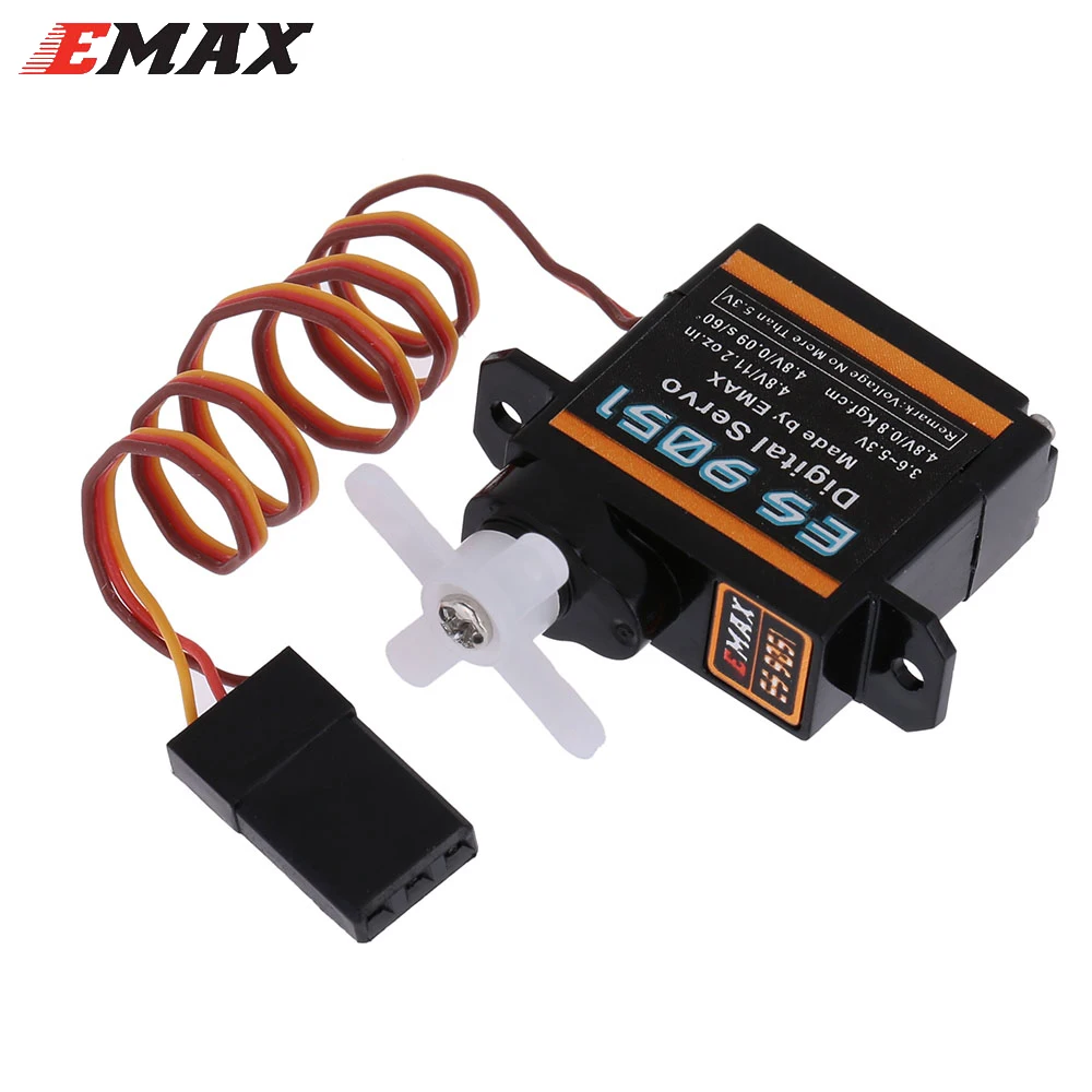 EMAX ES9051 ES 9051 4.8-5.5V 4.3g 0.8kg Gear Digital Servo Futaba JR Plug For 3D F3P Airplanes Helicopter Car RC Accessories Toy - Image 3