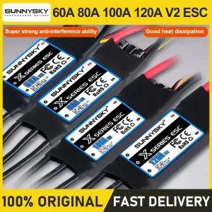 Sunnysky 60A 80A 100A 120A V2 ESC Fixed wing Brushless electric speed controller 2S/3S/4S/6S power strong anti-interference