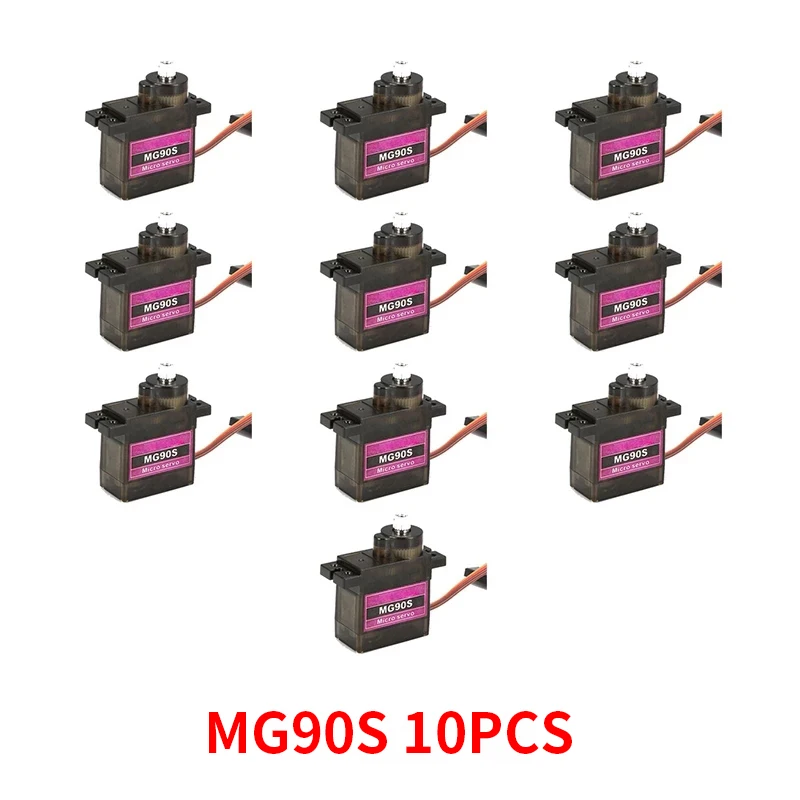 4PCS MG90S Metal Gear RC Micro Servo 13.4g Motor For ZOHD Volantex Airplane For RC Helicopter Car Boat Model Toy Control - Image 3