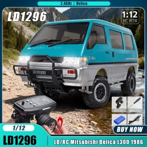 LDRC 1:12 LD1296 Mitsubishi Delika Rc Car Two-Speed Gearbox 380 Motor Climbing Off-road Remote Control Car Birthday Gifts Toys