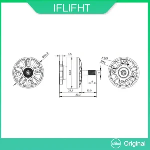 iFlight XING-E 2809 1250KV/800KV 4-6S FPV Cinelifter Motor, 5mm Steel Shaft for Long Range FPV Drone