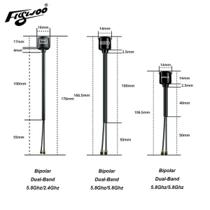 Flywoo Bipolar Dual-Band 5.8Ghz/2.4Ghz UFL Antenna For DJI O3
