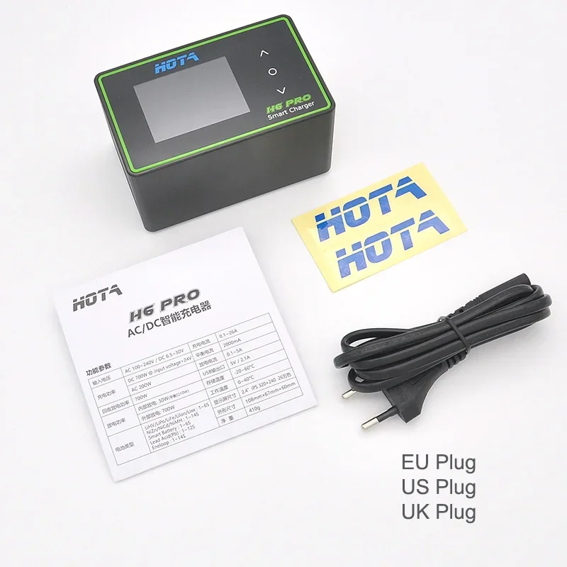 HOTA H6 Pro Duo DC 700W AC 200W 26A Mini Battery Charger 1-6S Lipo NiMh Li-ion Ni-Cd Digital RC Balance Charger Discharger - Image 6