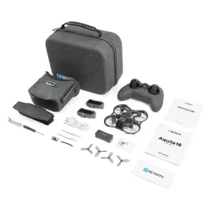 Aquila16 FPV Drone Kit with VR03 Goggles, ELRS 3.0 Radio, 8min Flight, 200m Range（2025）