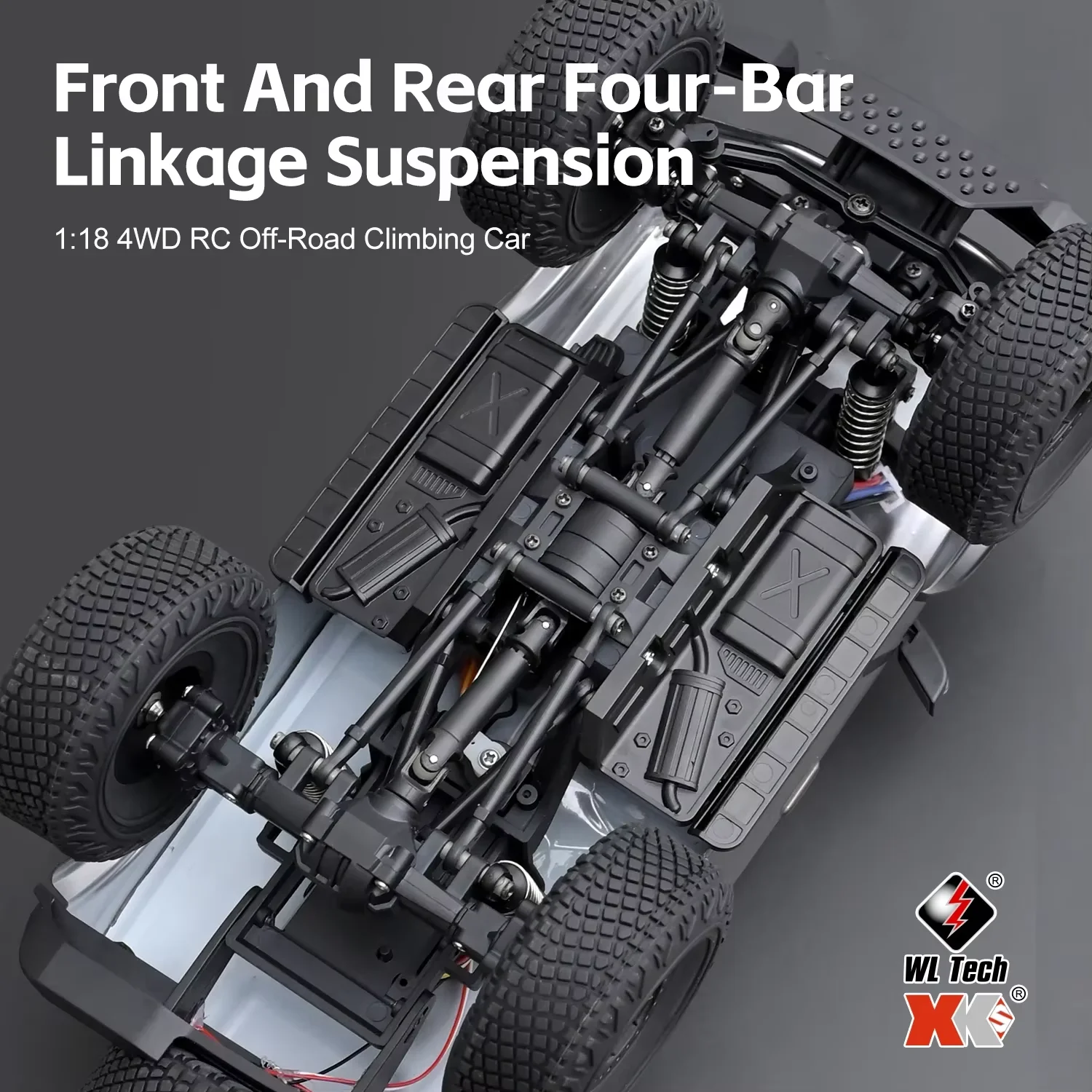 WLtoys 184023 1:18 RC Car With LED Light 2.4G 4WD Remote Control Car RTR Professional Off-road Climbing Vehicle Toy For Kid Gift - Image 5