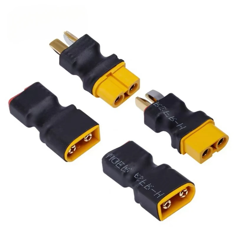 2pcs XT60 Male/Female To T Male/ Female and T-Plug Male/Female To XT60 Male/Female Connector Conversion Adapter for RC Battery