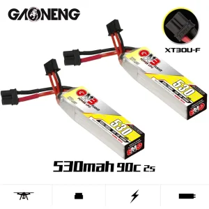 Gaoneng GNB 2S 530mAh 90C/180C HV 7.6V LiPo Battery XT30U-F Plug For RC Helicopter Quadcopter FPV Racing Drone Parts