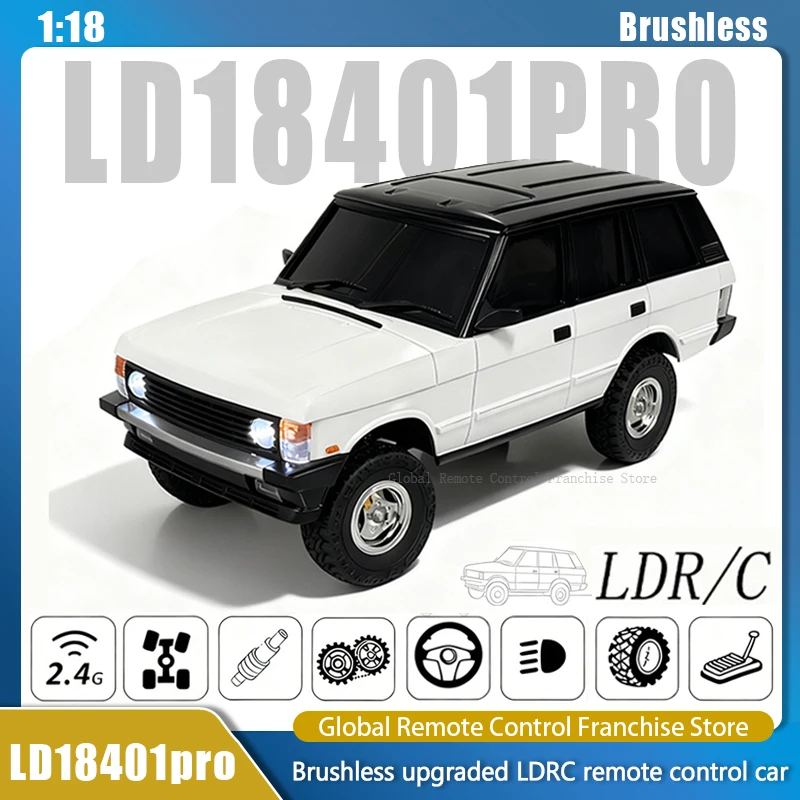 LD18401PRO Rc Car 1:18 4WD Brushless Remote Control Car Rc Climbing Off-road Vehicle Model Children's Birthday Toys LDRC New