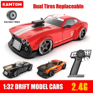 KAMTOM RC Car 1/32 4WD Double Wheel Replace ESP Gyro 30KM/H Drifting Car Model Vehicle