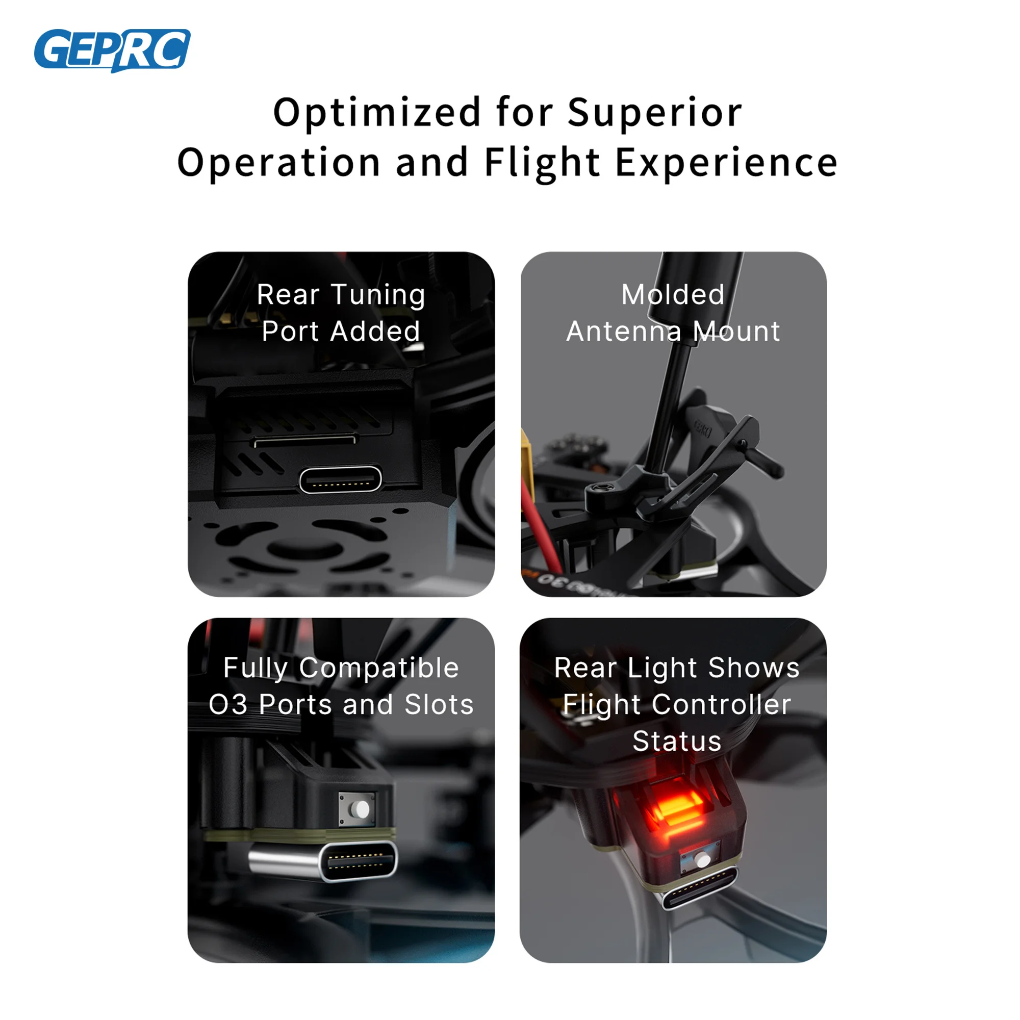 GEPRC Cinelog30 V2 WTFPV Quadcopter TAKER F722 45A 32Bit AIO Flight System Racing Drone SPEEDX2 1404 3850KV Motors RC FPV Drone - Image 3