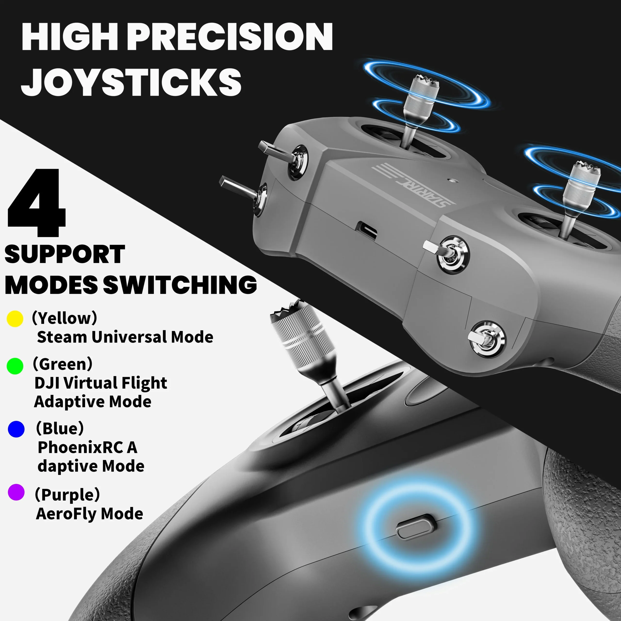 STARTRC S8 V3 FPV Drone Simulator Remote Control Handle 4 Mode For DJI Liftoff SkyDive RC Flight Simulator Training Controller - Image 5