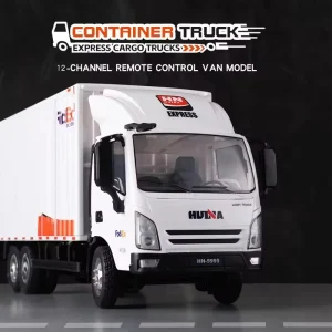 Huina 1:18 Scale Remote Controlled Rc Car 12ch Express Delivery Small Cargo Truck With Loading Feature Toy Floating Van For Kids