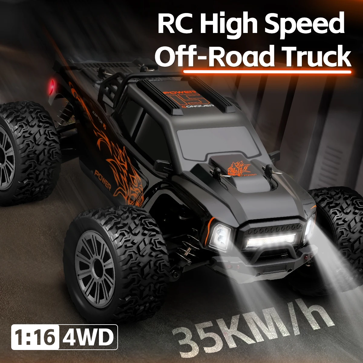 WLtoys 164018 1/16 RC Car off Road 4x4 Trucks With LED light 2.4G Electric Hight Speed Remote Control Climbing Cars For Kid - Image 2