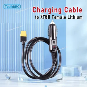 Toolkitrc Car Charging Cable Converting to XT60 Female Lithium Charger for RC Car Adapter Cable DIY Parts