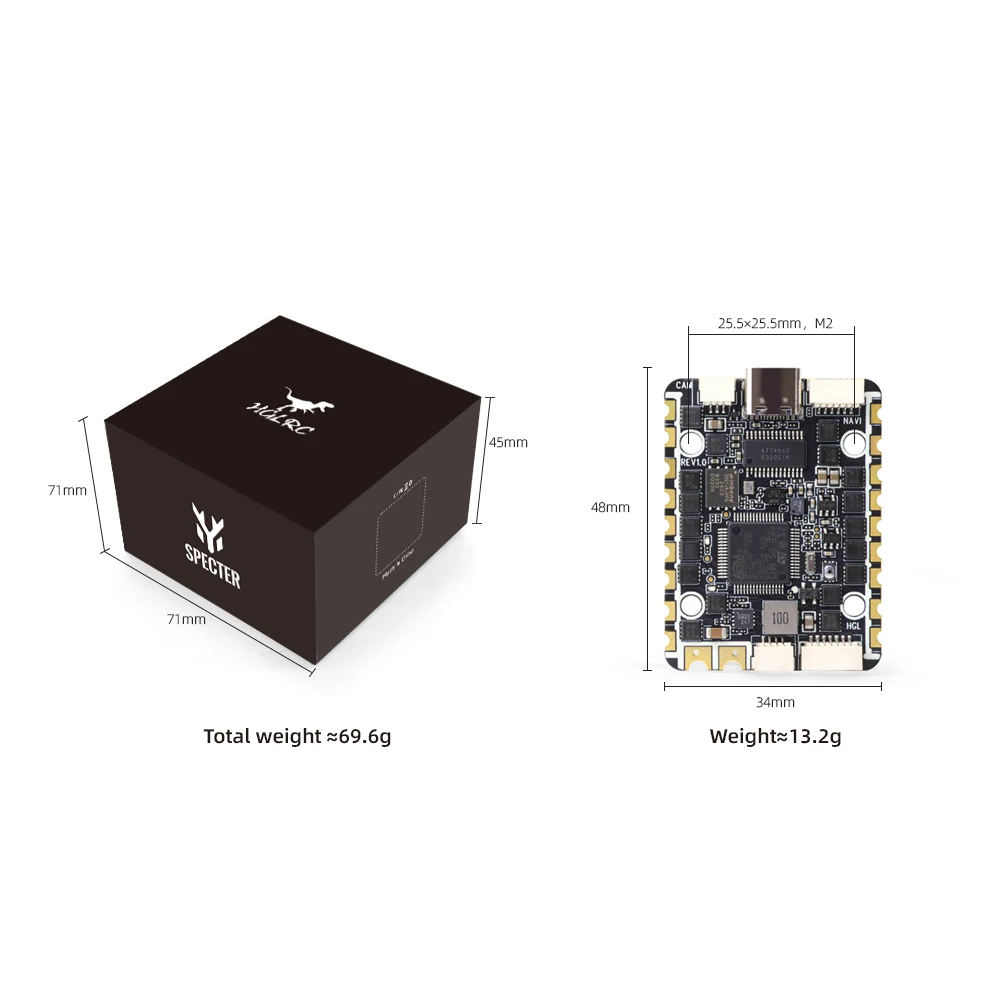 HGLRC SPECTER F722 40A 6 Channel AIO Flight Controller 2-6S for Rekon Y6 Six-axis and Other Mixed Control Types FPV Drone - Image 5