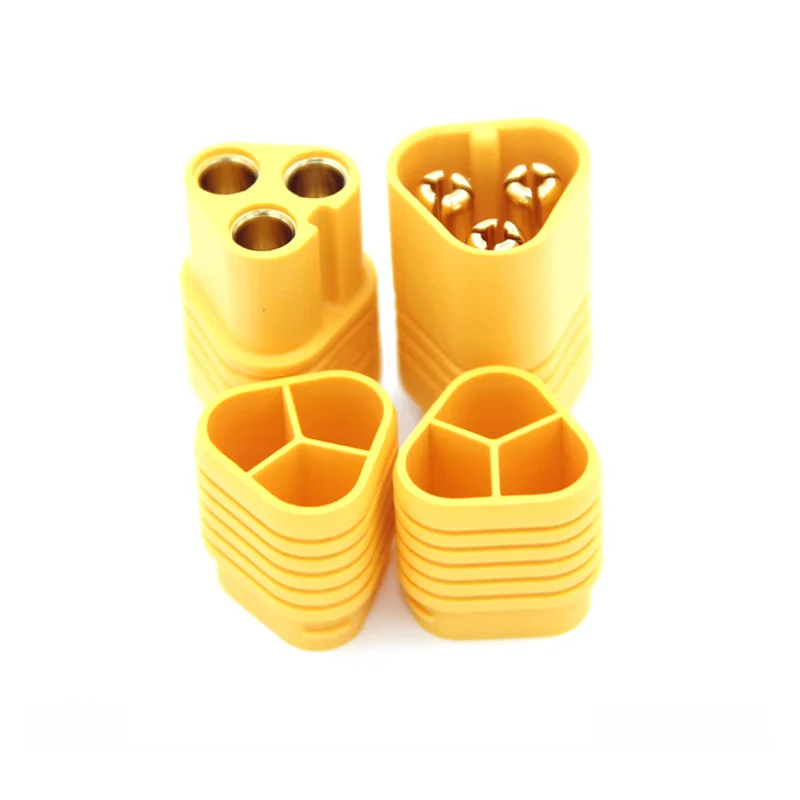5pair/lot AMASS MT60 3.5mm 3 Pole Bullet Connector Plug With Sheath Set for RC Multicopter Quadcopter Airplane ESC Accessories - Image 4