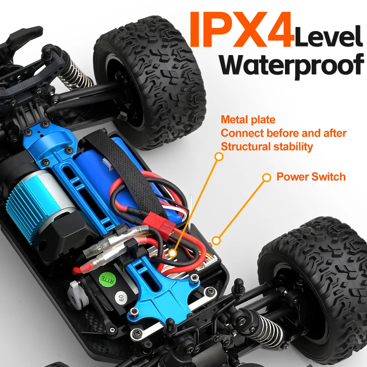 WLtoys 164018 1/16 RC Car off Road 4x4 Trucks With LED light 2.4G Electric Hight Speed Remote Control Climbing Cars For Kid - Image 6