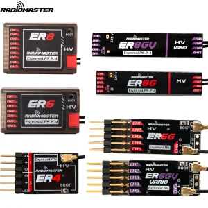 Radiomaster PWM Receiver ER4 4CH/ER6 ER6G ER6GV 2.4G 6CH/ER8 ER8G ER8GV 8CH CRSF ExpressLRS 2.4Ghz 100mw for RC Model