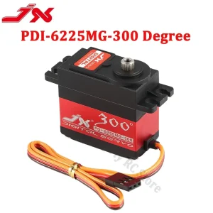 JX PDI-6225MG 25kg Metal Gear Brushless Motor Digital Servo 300 Degrees RC Car High Torque Servo For Racing RC Car Parts