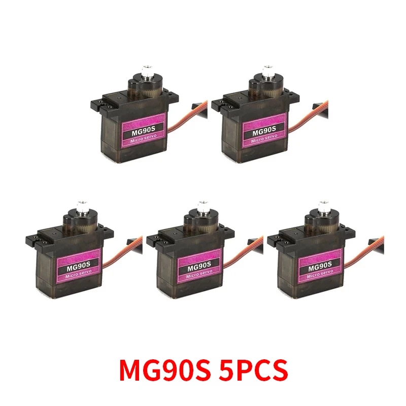 4PCS MG90S Metal Gear RC Micro Servo 13.4g Motor For ZOHD Volantex Airplane For RC Helicopter Car Boat Model Toy Control - Image 4