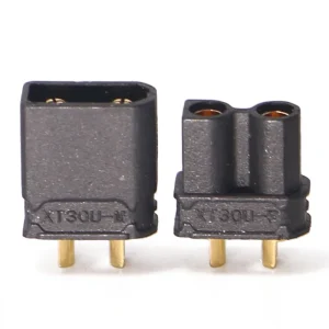 Ames Patent Xt30u Plug 2mm Gold Plated Low Resistance Traversing Machine Drone Connector Xt30 Black