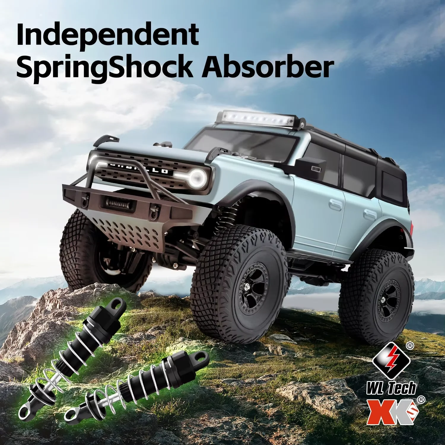 WLtoys 184023 1:18 RC Car With LED Light 2.4G 4WD Remote Control Car RTR Professional Off-road Climbing Vehicle Toy For Kid Gift - Image 4