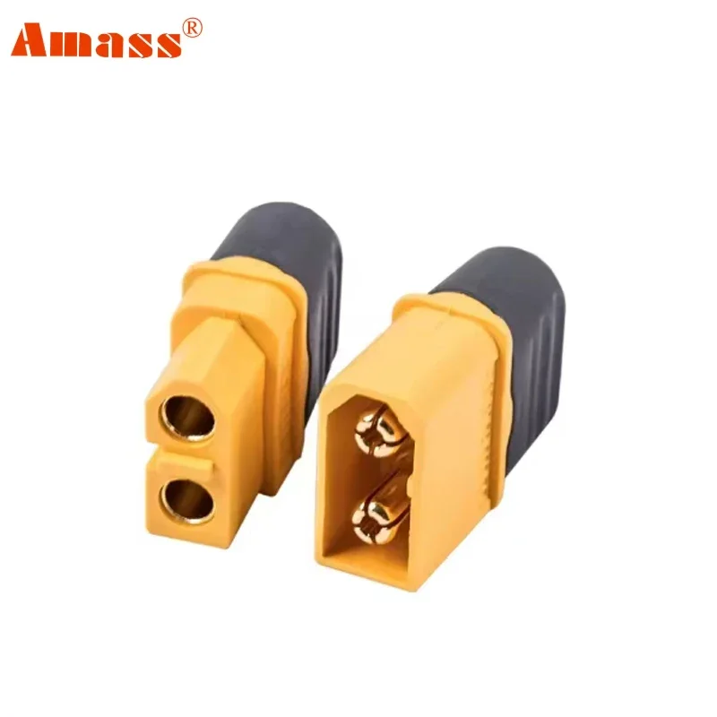 10PCS AMASS XT60H + XT60 Connectors 60A Current Rating Gold-Plated Contacts Anti-Spark Design for LiPo Batteries RC Drones/FPV - Image 4